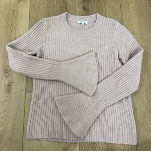 Women's Pink Ribbed Sweater